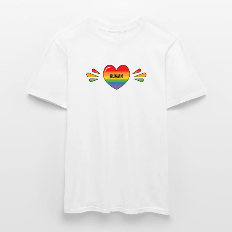 Regenbogen Schwuler Mensch Männer T-Shirt