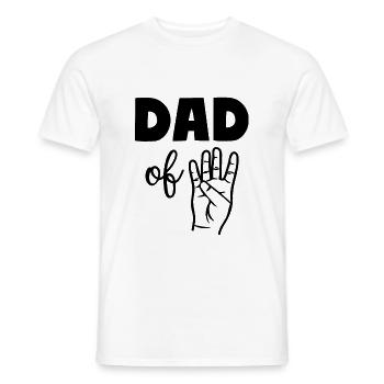 Père de quatre enfants 4 Papa - T-shirt homme - blanc - Devant - AI Model Male 178 dark (178cm)