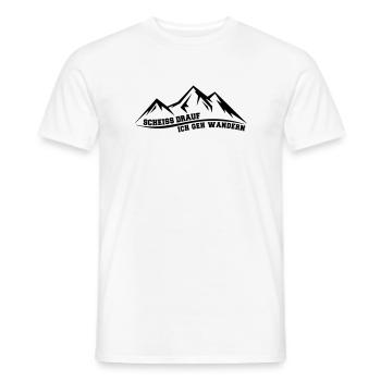 Scheiss drauf ich geh wandern lustiger Spruch - Männer T-Shirt - Weiß - Vorne - AI Model Male 178 dark (178cm)