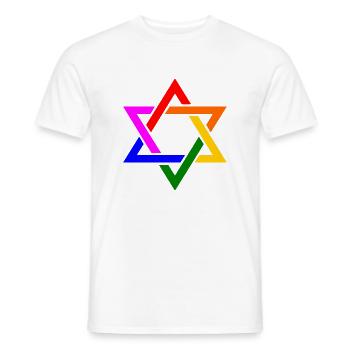 Israel lgbt - Men's T-Shirt - white - Front - AI Model Male 178 dark (178cm)
