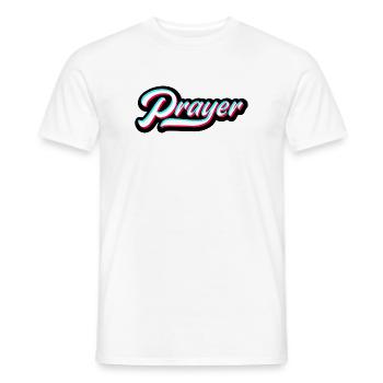Jesus Faith Christ Bible Prayer - Men's T-Shirt - white - Front - AI Model Male 178 dark (178cm)