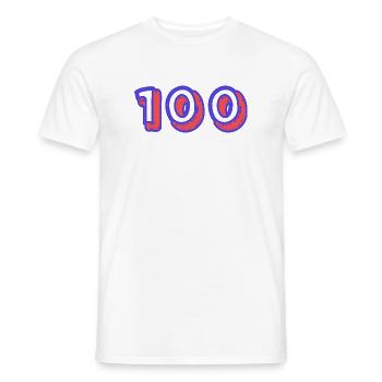 100. 100 JAHRE. 100-JÄHRIGES JUBILÄUM. GEBURTSTAG 100 - Männer T-Shirt - Weiß - Vorne - AI Model Male 178 dark (178cm)