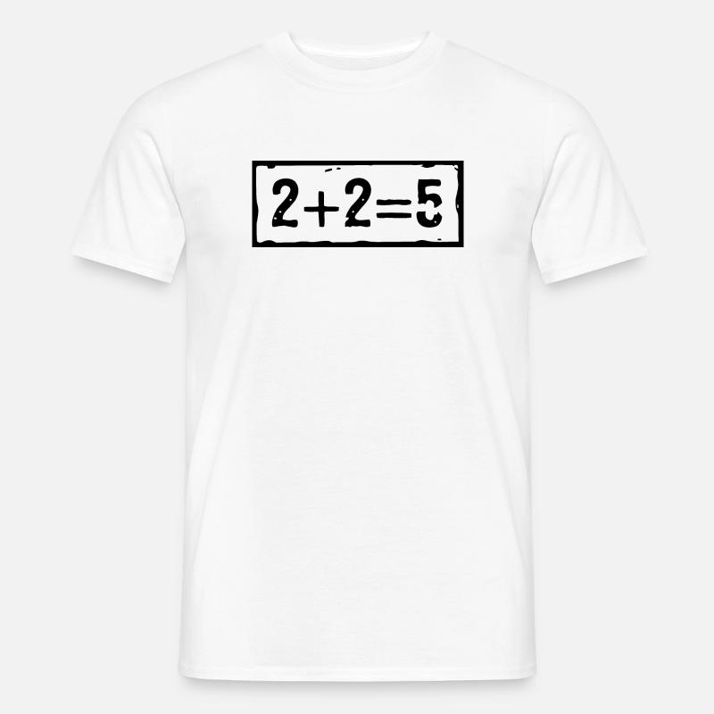 2 plus 2 ergibt 5 - Männer T-Shirt - Weiß