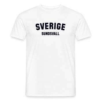 SUNDSVALL, Sweden, Sweden - Men's T-Shirt - white - Front - AI Model Male 178 dark (178cm)