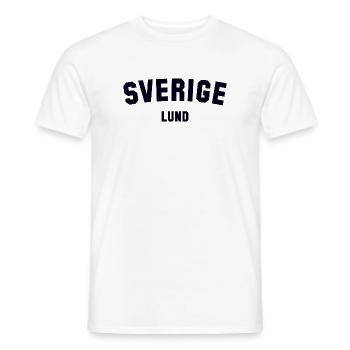 LUND Sweden Schweden - Men's T-Shirt - white - Front - AI Model Male 178 dark (178cm)