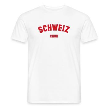 CHUR Switzerland Schweiz - Männer T-Shirt - Weiß - Vorne - AI Model Male 178 dark (178cm)