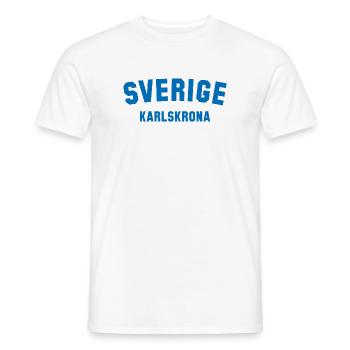 KARLSKRONA Sverige Suède - T-shirt homme - blanc - Devant - AI Model Male 178 dark (178cm)
