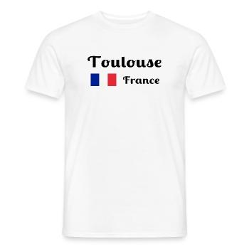 Toulouse France- Stylish prints - Men's T-Shirt - white - Front - AI Model Male 178 dark (178cm)
