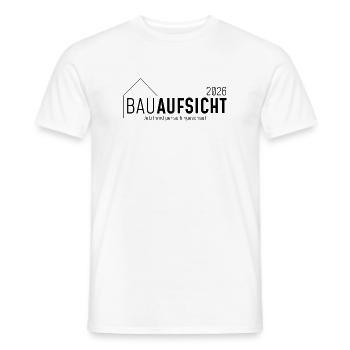 Building supervision - Now it's time to take a close look! - Men's T-Shirt - white - Front - AI Model Male 178 dark (178cm)