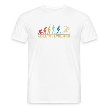 Evolution of Human Athletes Art Print - Men's T-Shirt - white - Front - AI Model Male 178 dark (178cm)