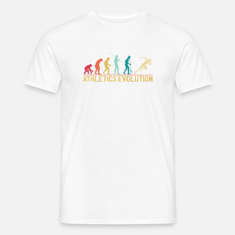 Evolution des athlètes humains Impression d’art - T-shirt homme - blanc