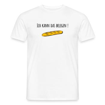 Baguette - Männer T-Shirt - Weiß - Vorne - AI Model Male 178 dark (178cm)