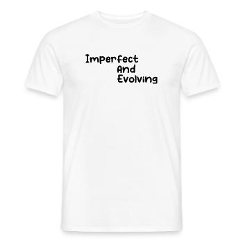 Imperfect and evolving - Men's T-Shirt - white - Front - AI Model Male 178 dark (178cm)