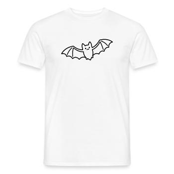 Fledermaus Skizze – schlichtes Halloween Tiermotiv - Männer T-Shirt - Weiß - Vorne - AI Model Male 178 dark (178cm)