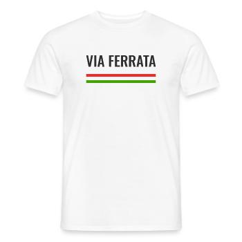 Klettersteig Italien - Männer T-Shirt - Weiß - Vorne - AI Model Male 178 dark (178cm)