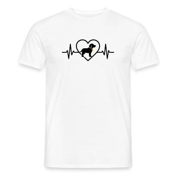 Dog Heart Silhouette Dog Lover Gift - Men's T-Shirt - white - Front - AI Model Male 178 dark (178cm)
