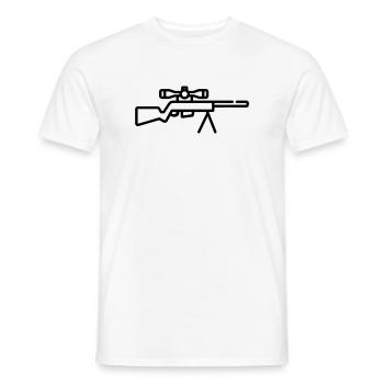 Sniper - T-shirt homme - blanc - Devant - AI Model Male 178 dark (178cm)