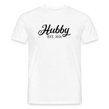 HUBBY est 2026 - Männer T-Shirt - Weiß - Vorne - AI Model Male 178 dark (178cm)