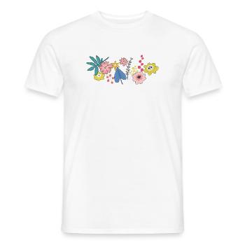 Blumenranke - Männer T-Shirt - Weiß - Vorne - AI Model Male 178 dark (178cm)