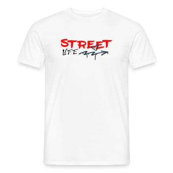 Street life Graffiti - Men's T-Shirt - white - Front - AI Model Male 178 dark (178cm)