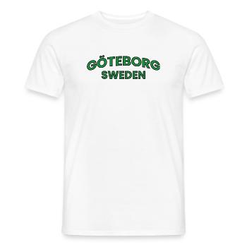 Text der Grünen Stadt Göteborg - Männer T-Shirt - Weiß - Vorne - AI Model Male 178 dark (178cm)