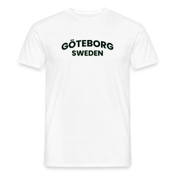 Gothenburg Neon Green Text Design - Men's T-Shirt - white - Front - AI Model Male 178 dark (178cm)
