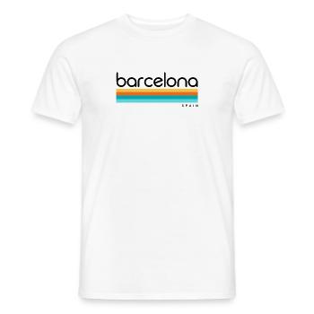 Barcelone - Espagne - Espagne - Espagne - T-shirt homme - blanc - Devant - AI Model Male 178 dark (178cm)