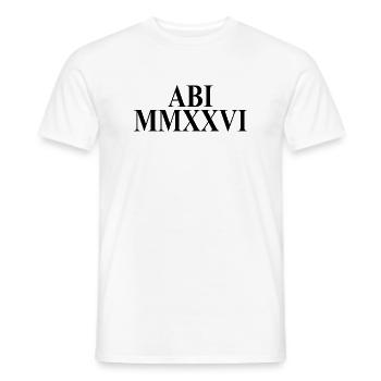 Abitur 2026 - Abitur - Roman numerals - Latin - Men's T-Shirt - white - Front - AI Model Male 178 dark (178cm)