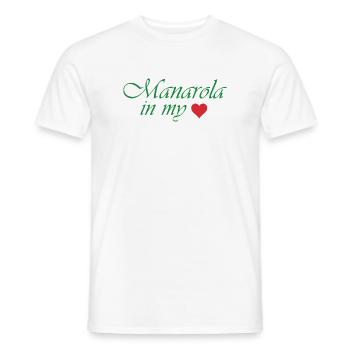 Manarola dans mon cœur - T-shirt homme - blanc - Devant - AI Model Male 178 dark (178cm)