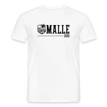 Malle 2026 Palm Trees Beach Mallorca - Men's T-Shirt - white - Front - AI Model Male 178 dark (178cm)