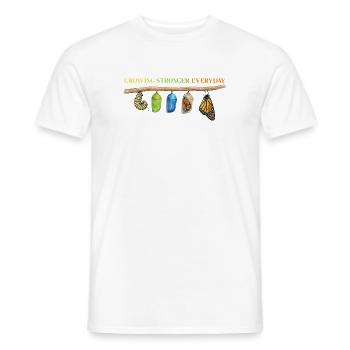 Inspiring butterfly fan graphic - Men's T-Shirt - white - Front - AI Model Male 178 dark (178cm)