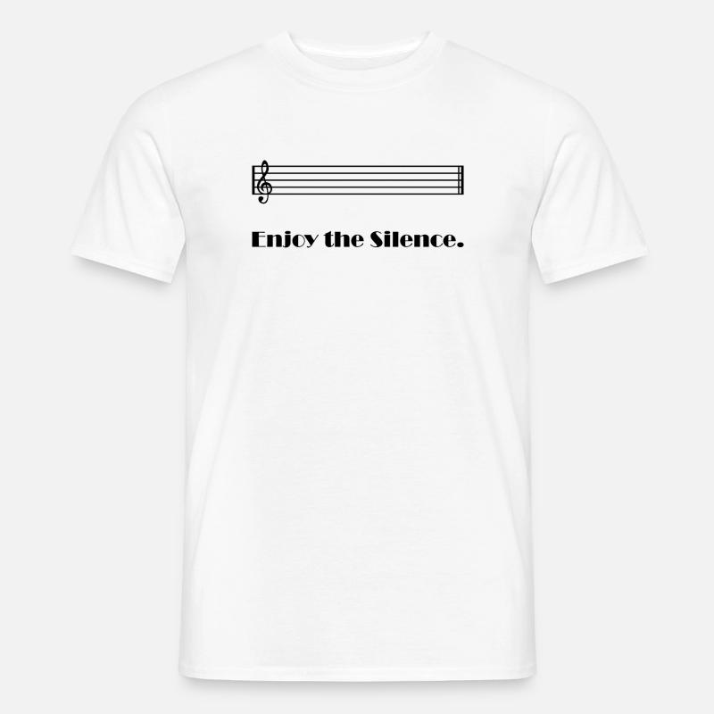 Nyd stilheden - Mænd T-shirt - hvid