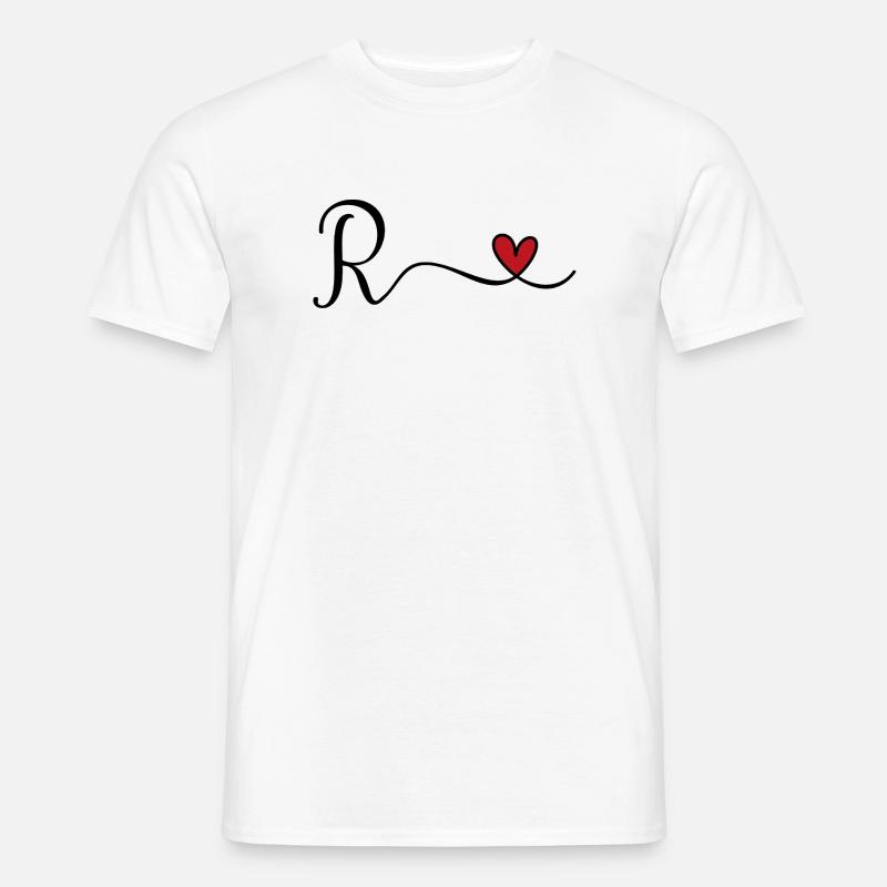 Buchstabe R Monogramm - Männer T-Shirt - Weiß