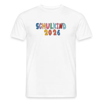 Schulkind 2026  - Männer T-Shirt - Weiß - Vorne - AI Model Male 178 dark (178cm)