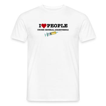Funny Anesthesiologist Anesthetist Gift for Doctor - Men's T-Shirt - white - Front - AI Model Male 178 dark (178cm)
