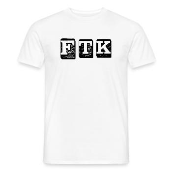 FTK - Men's T-Shirt - white - Front - AI Model Male 178 dark (178cm)