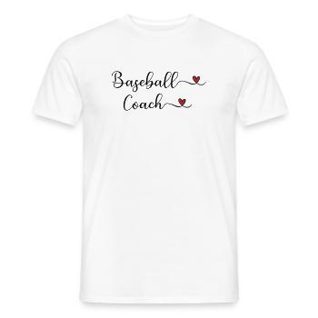 Baseball-Trainer - Männer T-Shirt - Weiß - Vorne - AI Model Male 178 dark (178cm)