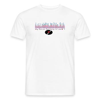 Mein Sozialakku ist leer - Männer T-Shirt - Weiß - Vorne - AI Model Male 178 dark (178cm)