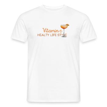Ascorbinsäure - Männer T-Shirt - Weiß - Vorne - AI Model Male 178 dark (178cm)