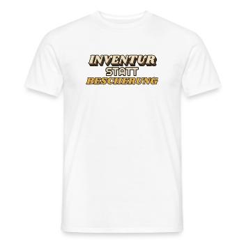 Inventur statt Bescherung - Lager Logistik - Männer T-Shirt - Weiß - Vorne - AI Model Male 178 dark (178cm)