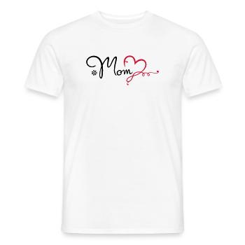 Maman d'amour cadeau fête des mères maman - T-shirt homme - blanc - Devant - AI Model Male 178 dark (178cm)