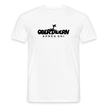 Obertauern Apres Ski - Männer T-Shirt - Weiß - Vorne - AI Model Male 178 dark (178cm)