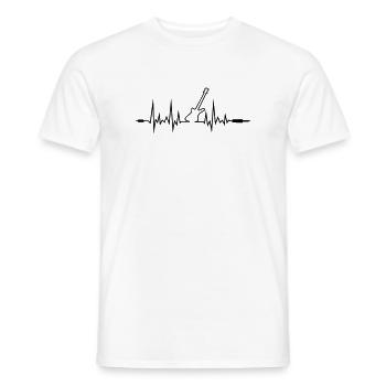 Wave Gitarre mit Klinkenstecker-Enden - Männer T-Shirt - Weiß - Vorne - AI Model Male 178 dark (178cm)