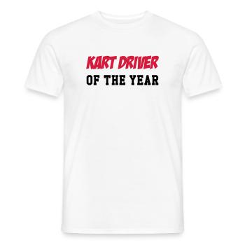 Go-Kart / Karting / Kart / Fahrer - Männer T-Shirt - Weiß - Vorne - AI Model Male 178 dark (178cm)