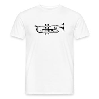 Trompette - T-shirt homme - blanc - Devant - AI Model Male 178 dark (178cm)