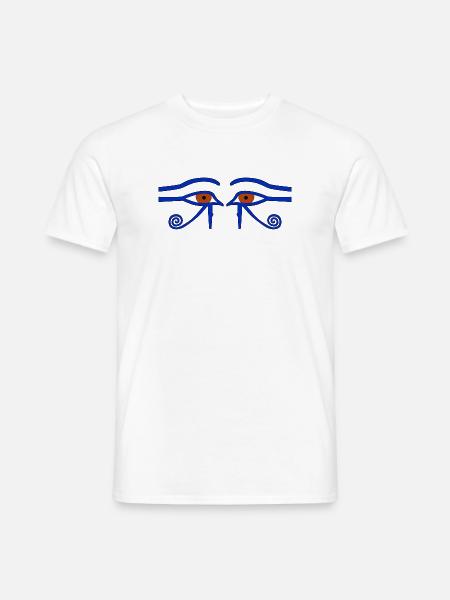 Skyddsamulett. Också: Horus öga. "Det Heliga Ögat" - T-shirt herr - vit