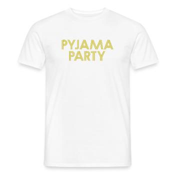 PAJAMA PARTY Bathrobe - Men's T-Shirt - white - Front - AI Model Male 178 dark (178cm)