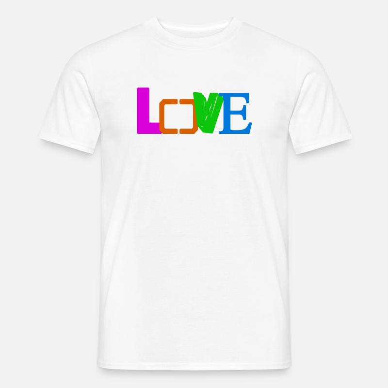 KÆRLIGHED - Mænd T-shirt - hvid