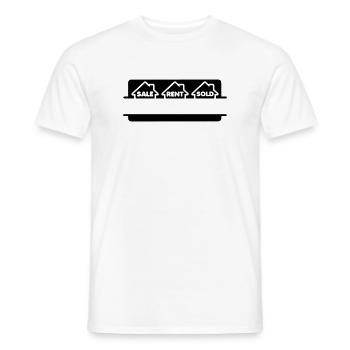 Haus zur Miete verkauft - Männer T-Shirt - Weiß - Vorne - AI Model Male 178 dark (178cm)