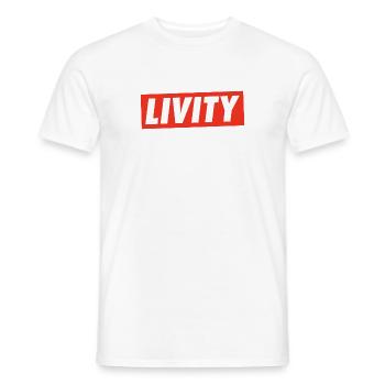 Livity Jah Rastafari Rasta One Love INI Roots - Men's T-Shirt - white - Front - AI Model Male 178 dark (178cm)